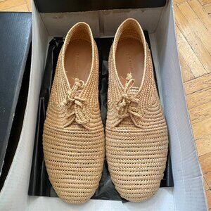 New in Box Carrie Forbes - Veste Natural raffia shoes. Size 6